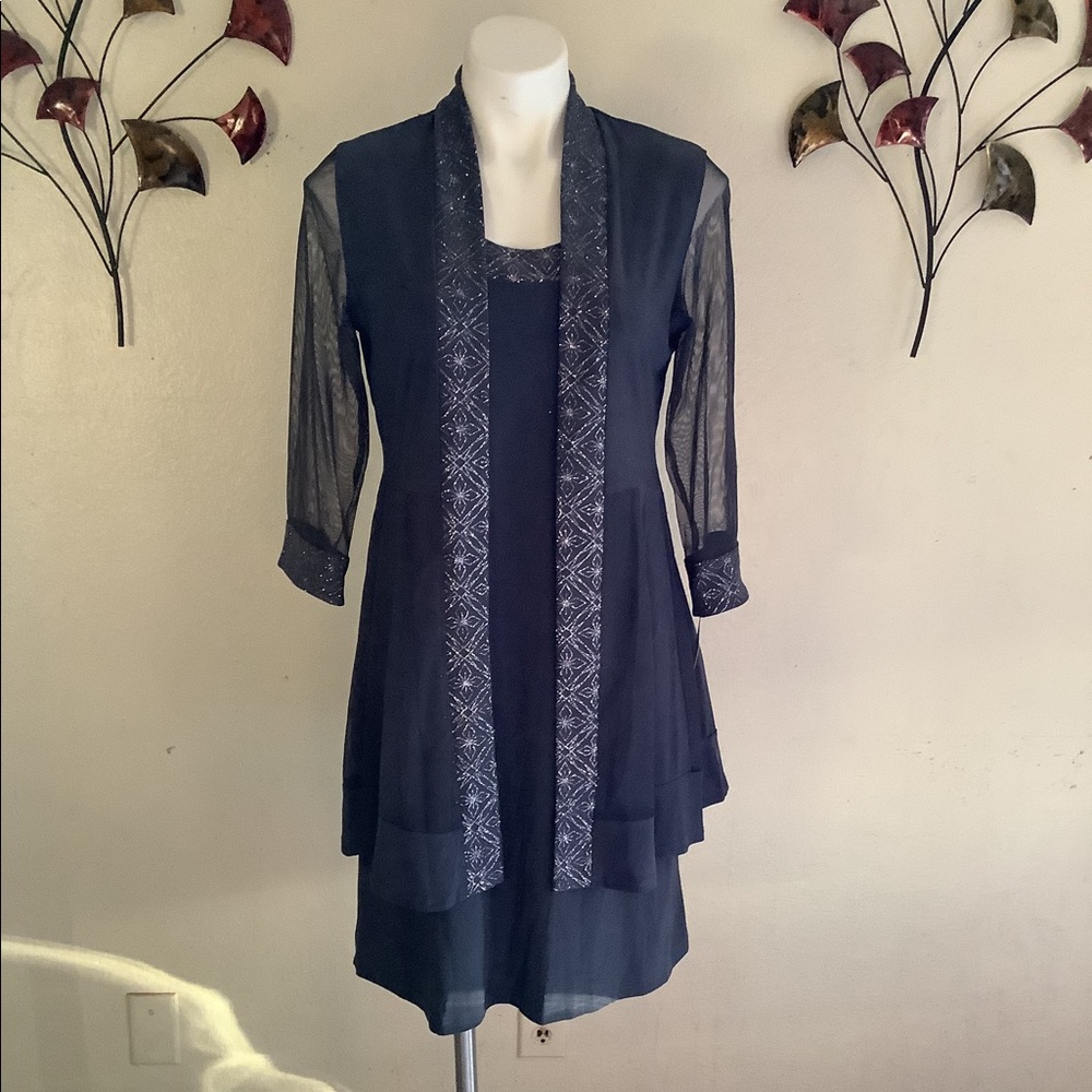 2 piece dress with silver details